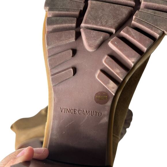 Vince Camuto Donna Lace Up Heeled Hiker Bootie Sandy Brown Size 11 - Picture 7 of 7